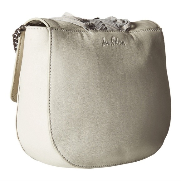 ✅Sam Edelman Donna Crossbody White Leather Tassle Purse Bag - Picture 2 of 9